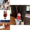 Funny Cute Big Mouth Woven Crossbody Bag With Top Open Design And Cellphone Pocket For Daily Use
