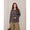 CHOCOOLATE Women's Retro Striped Long Sleeve T-Shirt