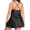 Women's Plus Size Lightweight Homewear Strapless Ice Silk Short Nightdress