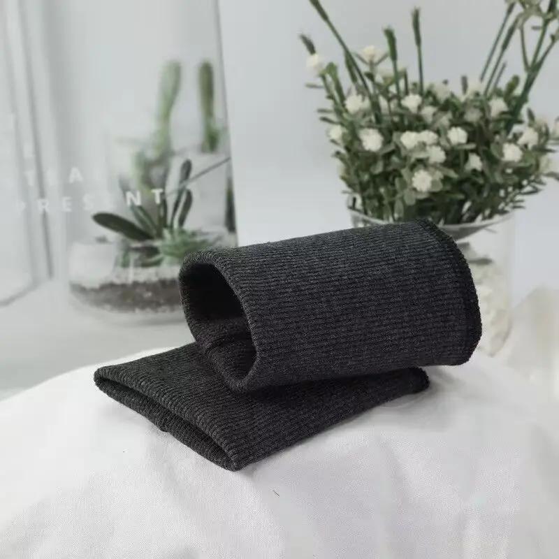 Pure Cotton Knitted Fine Ribbed Sweatshirt Jacket Clothing Accessories Fabric with Cuffs Sleeves Hem and Bottom Edge