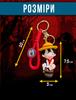 Keychain One Piece Big Kush Manga Monkey D. Luffy Monkey Straw Hat On Barrel Keychain 7.5 Cm