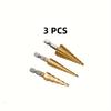 Titanium-coated HSS Steel Step Hole Drill Set, (2mm-7.0mm) for Wood and Metal - Durable, Versatile, Efficient, Step Hole Drill Bits