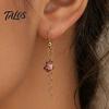 Smooth Visual Effect Earrings 1 Pair Flower Holder Earrings, Spiral DIY Durable Dangling Long Jewelry Gifts for Mom Daughter Classic Style