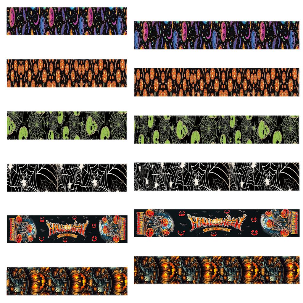 Multipurpose Halloween Decorations Table Runner Scary Theme Pumpkin Spiderweb Skull Pattern Tablecloth For Home Event