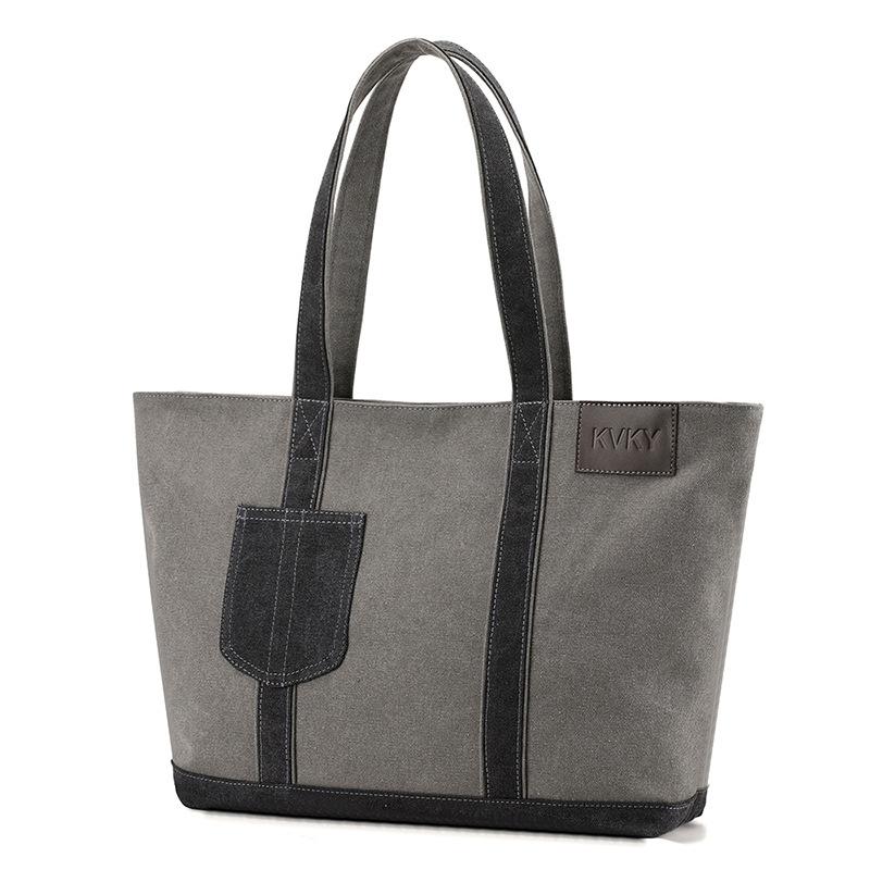 

Холщовая вместительная простая и модная сумка-мессенджер через плечо, повседневная женская сумка серый