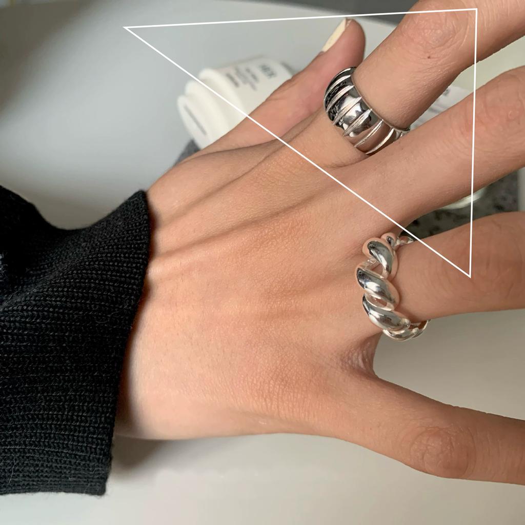 PANJBJ 925 Sterling Silver Geometric Cross Ring for Women Girl Fashion Individuality Concise Jewelry Birthday Gift Dropshipping
