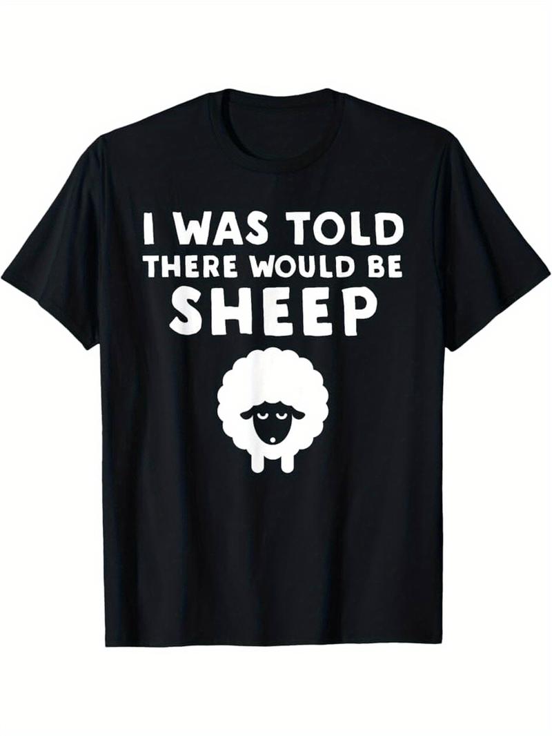 Vintage Graphic 100 Cotton TShirt I Was Told There Would Be Sheep With Cute Sheep Design Summer M