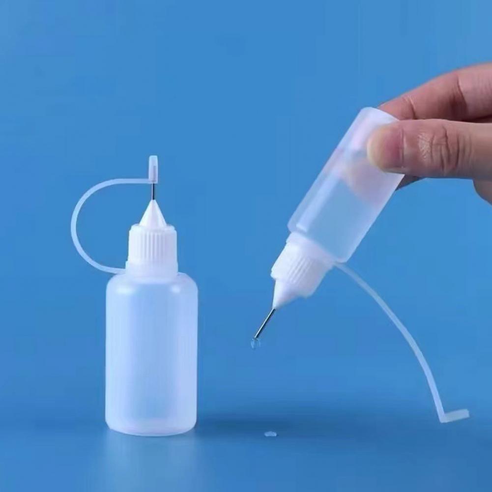 10 Pezzi 5/10/20/30/50/100ML Applicatore con Punta a Ago Contagocce Liquido Riempimento Flaconi Colla Flacone Colla con Punta a Ago per Artigianato Fai da Te Lubrificatore