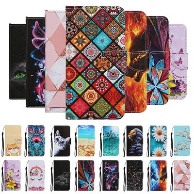 Mramorové vyklápacie puzdro na pre Etui Samsung Galaxy A12 Puzdro pre Funda Samsung M12 Mramorová mačka Magnetická kožená peňaženka Kryt na telefón Ženy