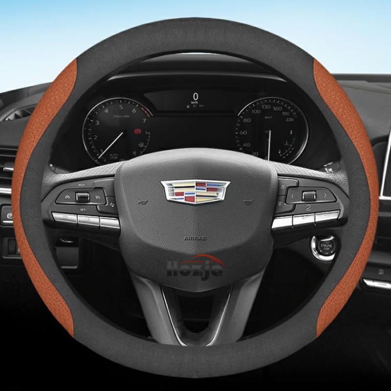 

Leather Car Steering Wheel Cover for Cadillac SLS CT6 Escalade XT5 ATS CTS SRX XT4 XT6 Lyriq Optiq Accessories