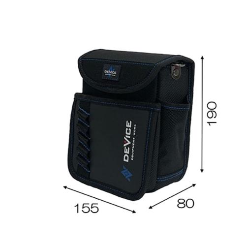 SK11 DEVICE Electrician's Waist Bag with Lid, DVC-S6, Prevents Dust and Other Intrusion