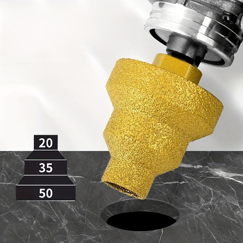 Diamond Brazing Cone Reamer Drill Bit Set - Aluminum Alloy, Multi-Layer for Ceramic Tile, Marble, Concrete - 20mm, 35mm, 50mm Sizes with M10 Thread