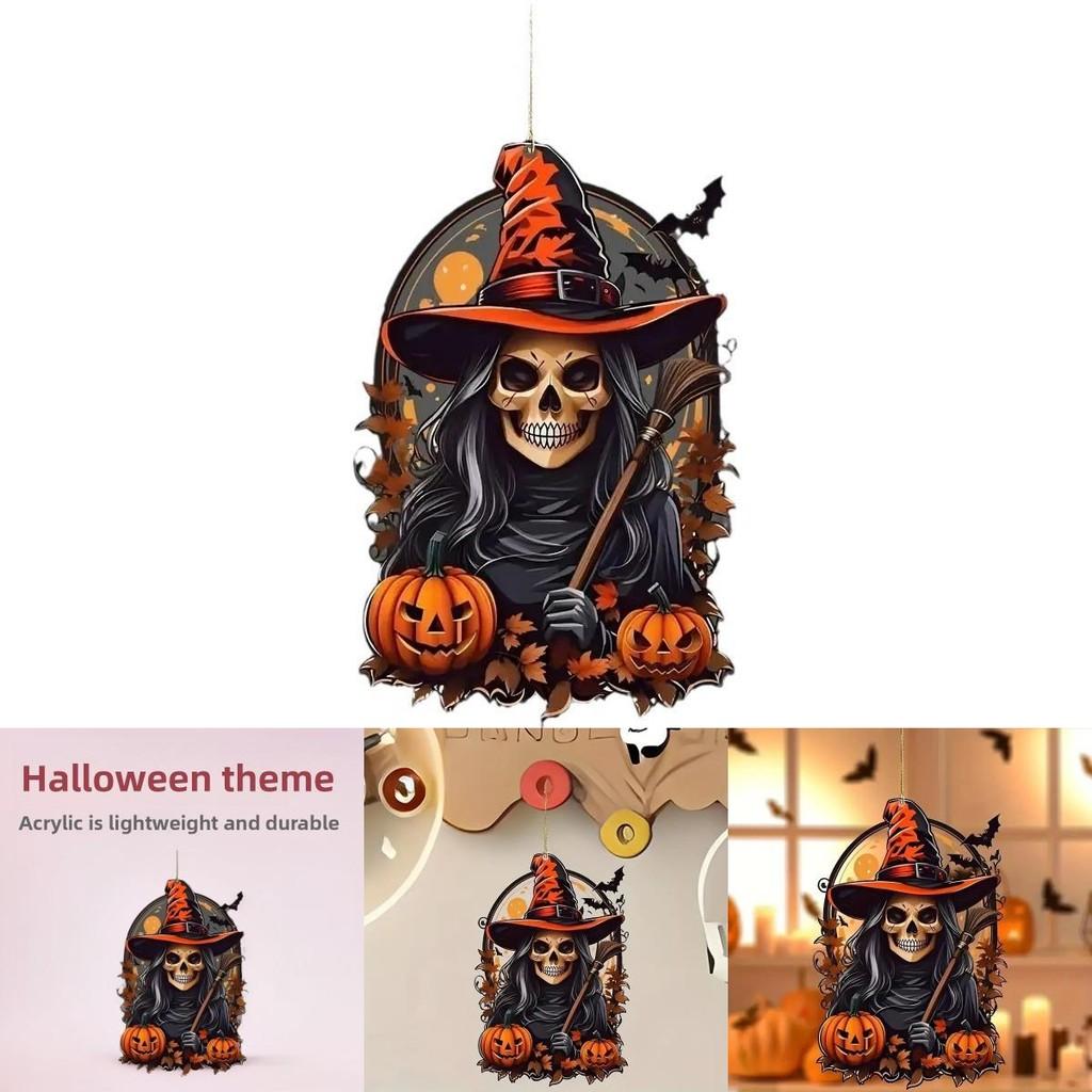 Car Decor Acrylic Pumpkin Pendant For Halloween Party Vehicle Ornament