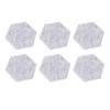 12PCS Hexagon Acoustic Panels High Density Sound Absorbing Panels Sound Proof Beveled Edge Wall Panels 14x12x7cm Silver Gray