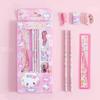 6Pcs Student Stationery Gift Set with Cute Packaging Cartoon Pencil Kit for Kids Elementary School Supplies Classroom Prize Birthday Favor