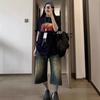 Sommer 2025 Damen High-Waist Retro Weitbeinige Jeans