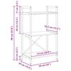 Bookshelf Black Oak Effect 56 x 34 x 96 cm Engineered Wood