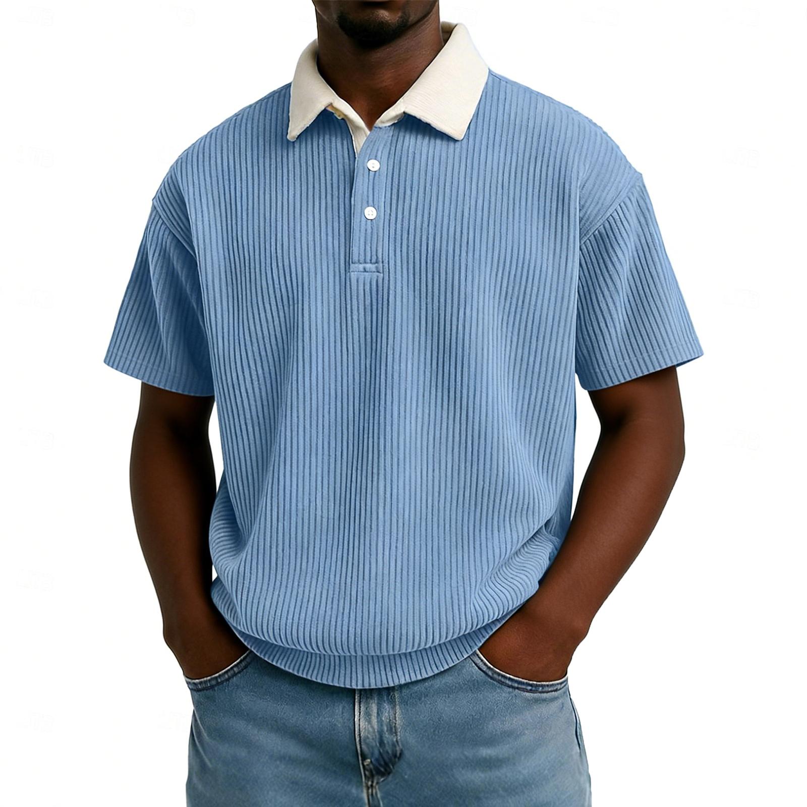 Men s Color Sports Short-sleeved Top Loose Casual T-shirt L