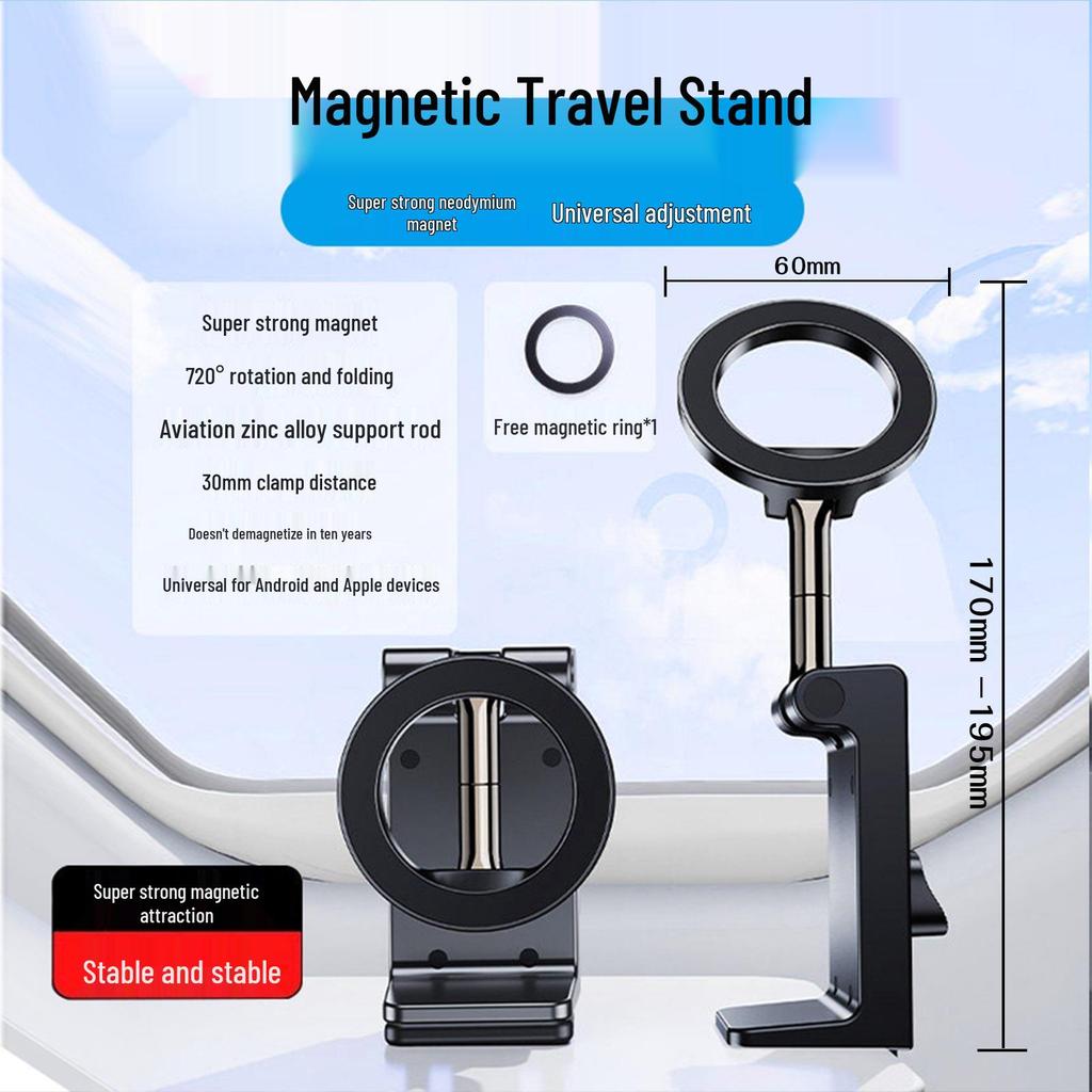 360° Rotation Magnetic Car Phone Holder with Vacuum Suction