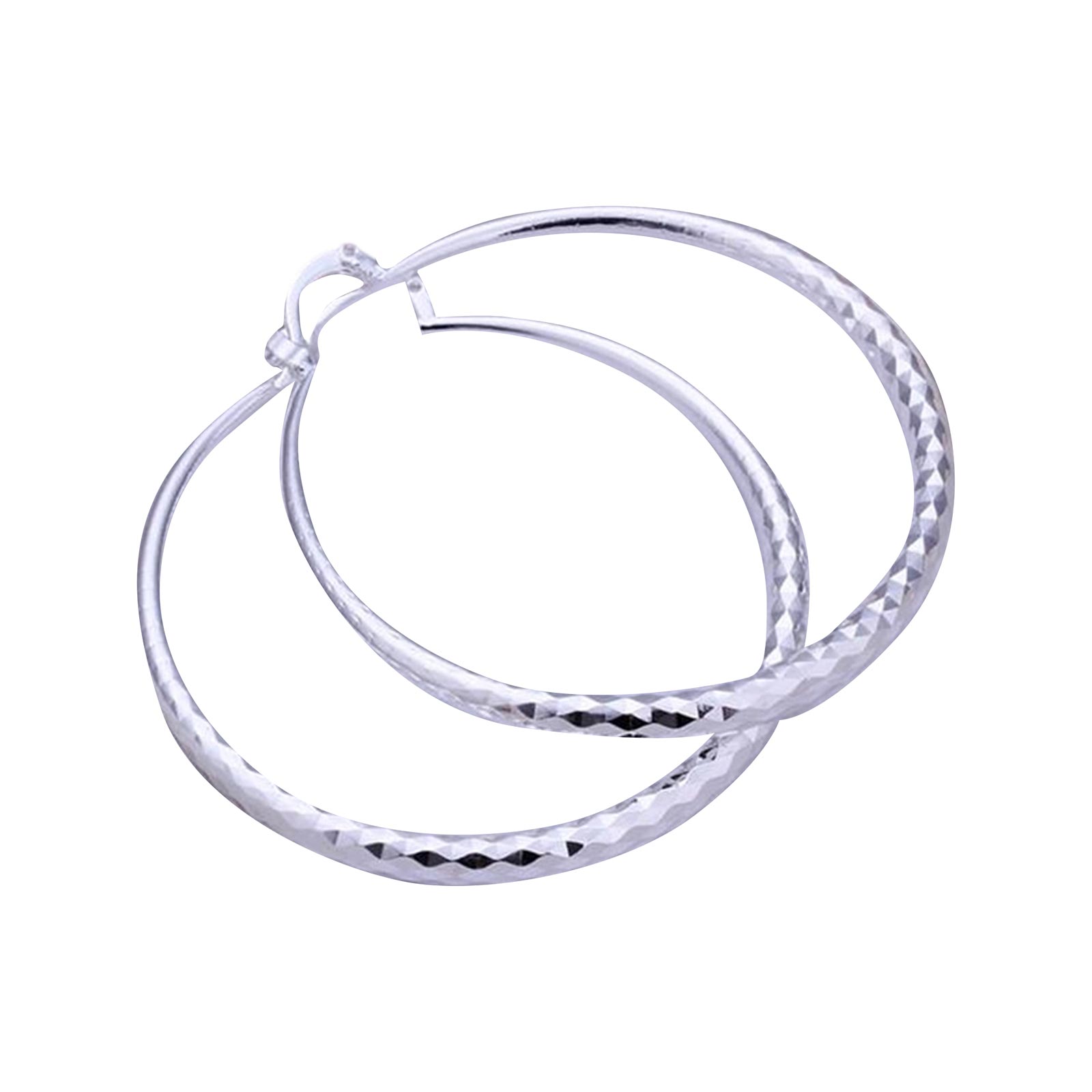 Модные большие серьги 5 см Популярные серьги-кольца One Size