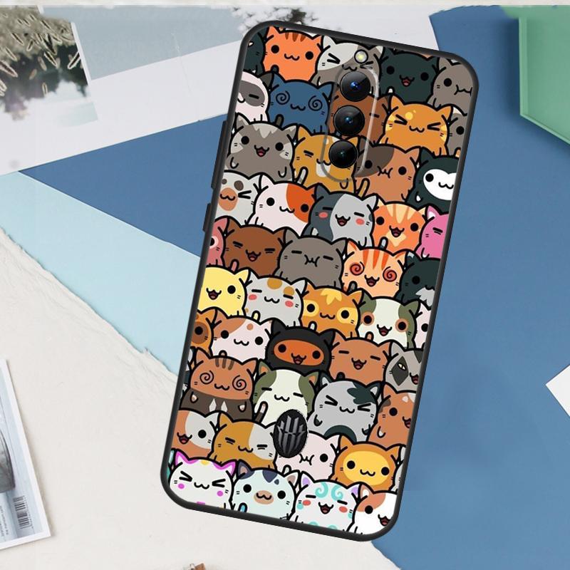 

Funny cute cats Case For ZTE Nubia Red Magic 11 10 9 8 8S 9S 10S Pro Plus 6 7 6S 7S Pro 5G 6R 10 Air Cover RedMagic10S Pro Plus