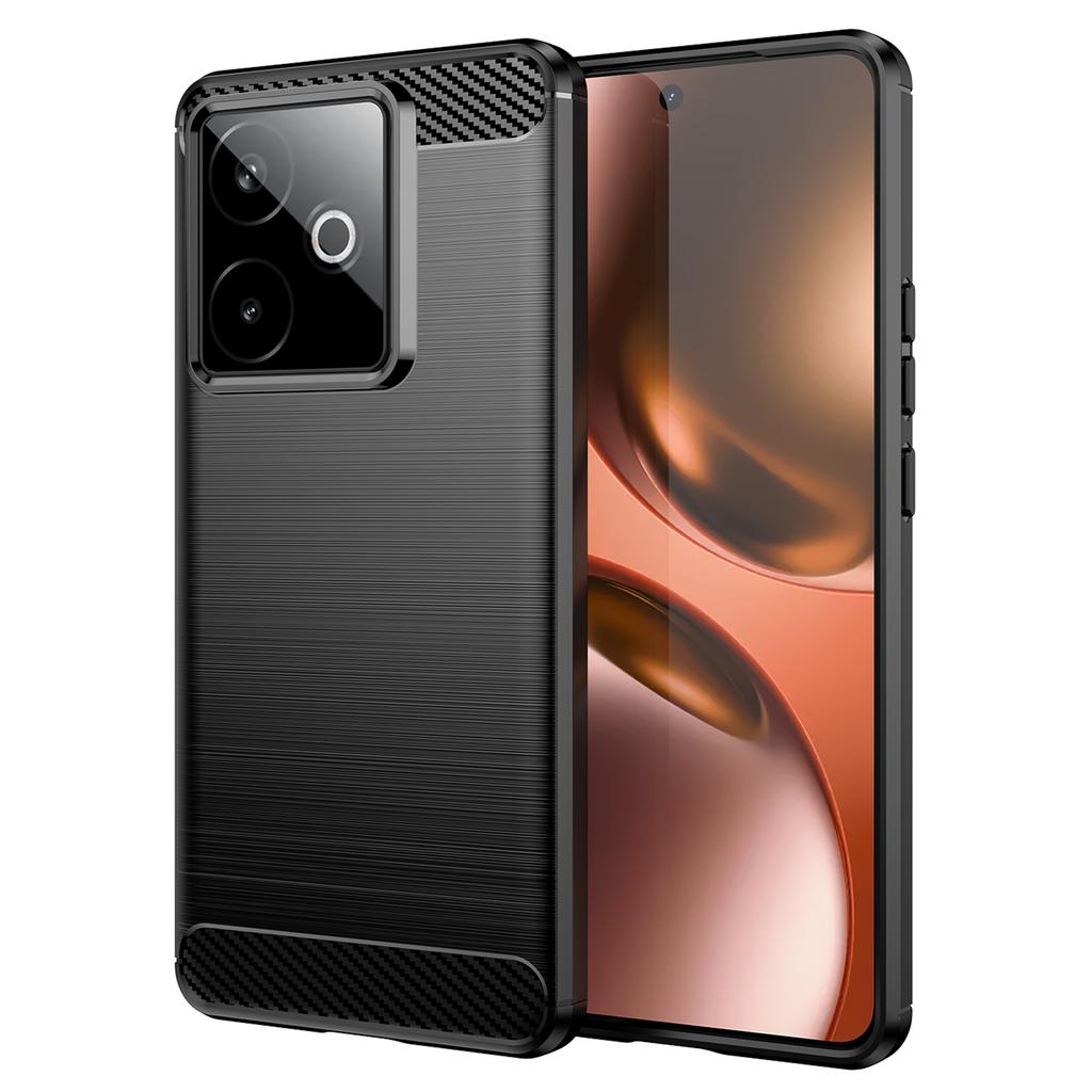 For Realme GT 7 5G/7T 5G Case Protective Phone Cover Carbon Fiber Texture Brushed