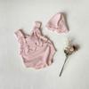 Newborn Knit Ruffle Strap Romper for Baby Girls