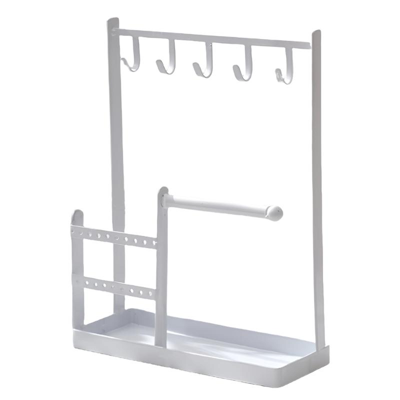 

Functional Iron Storage Rack For Key And Jewelry Organization Perfect For Stylish Homes And Compact Living Spaces белый