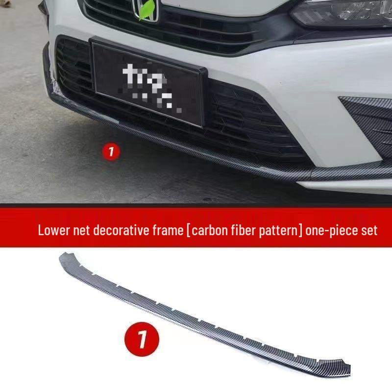 2022 11th Gen Civic Fog Light Cover Trim & Bumper Grille Exterior Mod