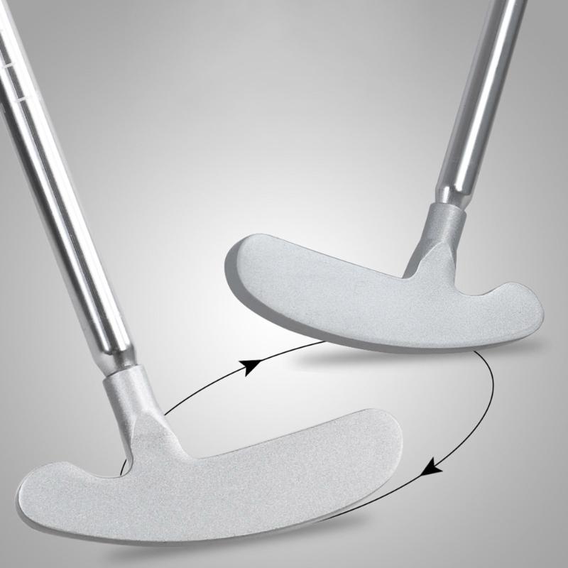 Foldable Golf Practice Putter Rusts Resistant Aluminum Double Hand Orientation for Golf Enthusiasts