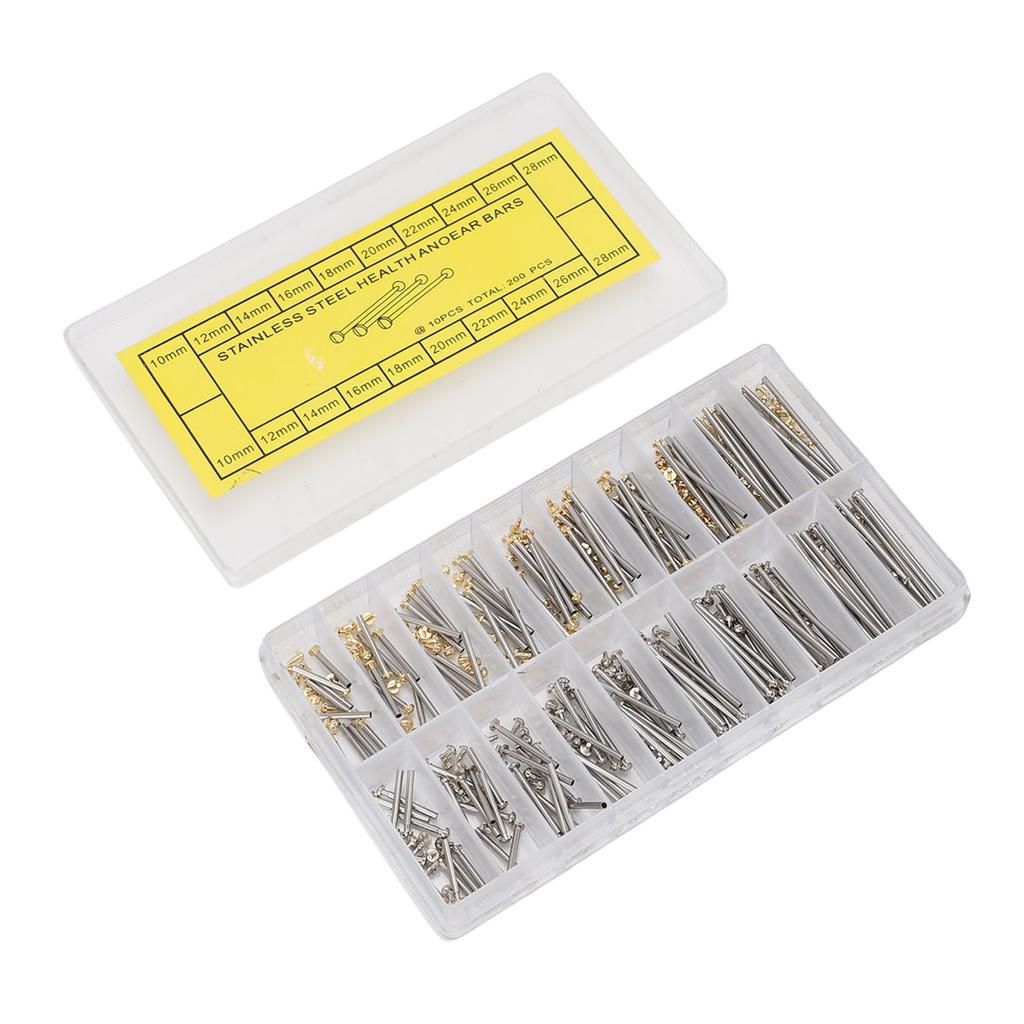 200 Pcs Stainless Steel Tube Friction Pins Watch Strap Pressure Bars And Rivet Ends for Watch Repair