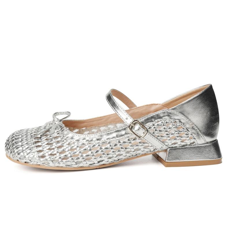 Fashion Luxury Beach Women Sandals Mary Janes Fashion Comfortable Soft Low Heels Shoes 2025 Summer Trendy Elegant Bow Women Shoes