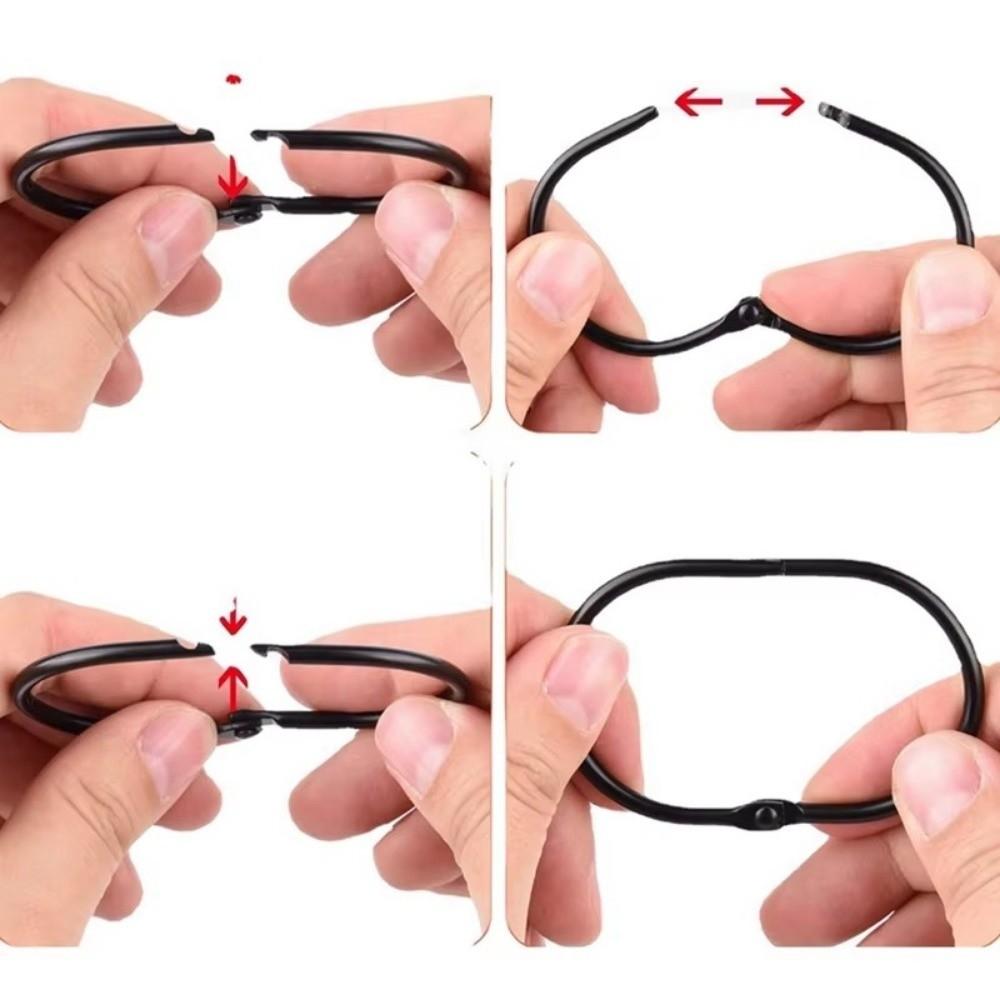 12pcs Oval Shower Curtain Hooks Rings Iron Gliding Hooks For Bathroom Curtains Rods