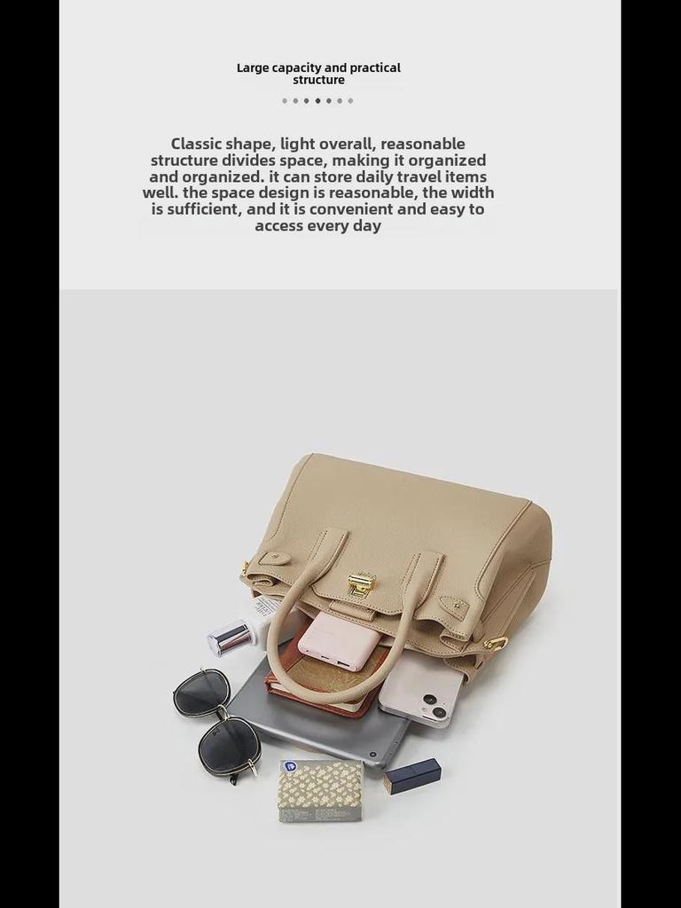 Chic Women's Tote Bag: Niche Design, Hand-Held Platinum, Large-Capacity, Fashionable Messenger Bag.