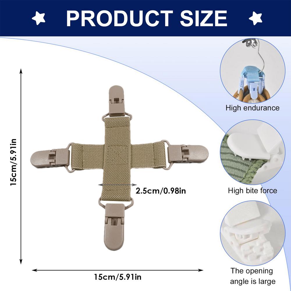 Sheet Tangler Fitted Sheet Corner Clips With Four Clips For Laundry Keep Sheets From Twisting In Washer Laundry Blanket Clips