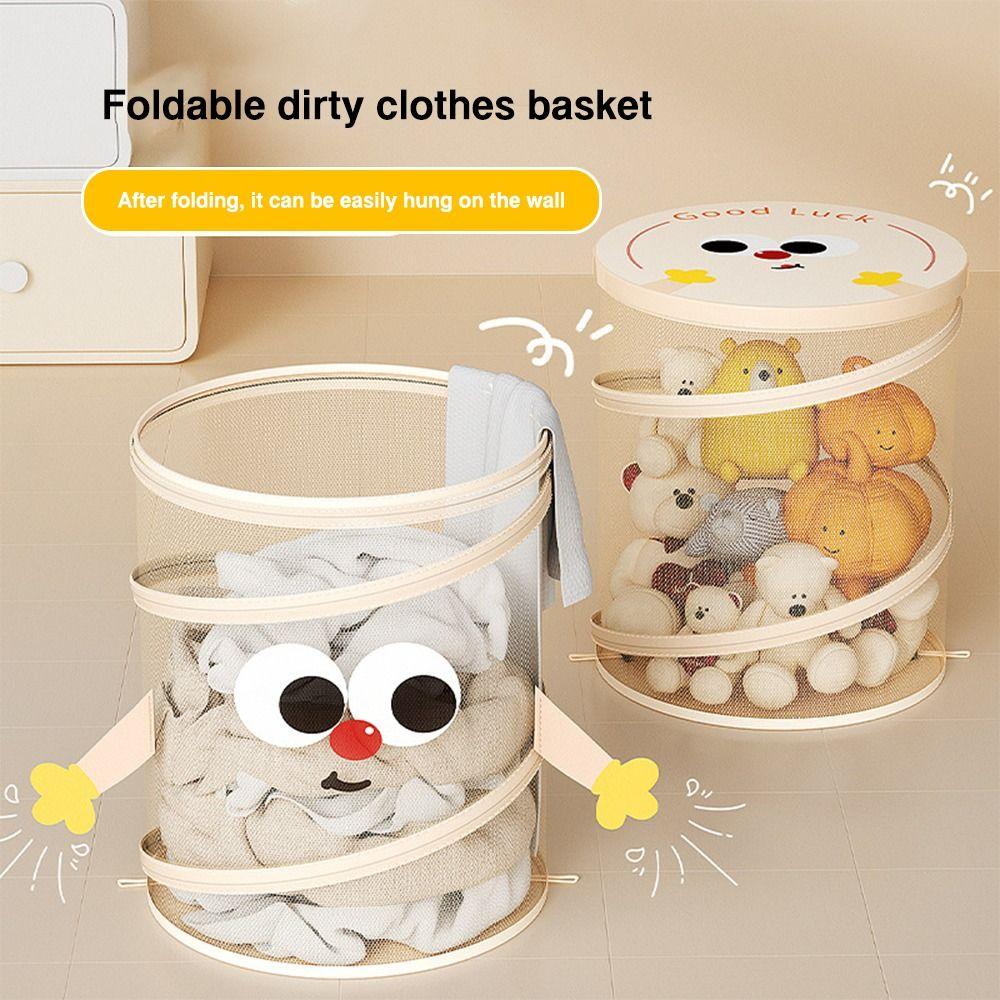 

With Lid Sorting Basket Large-capacity Dirty Laundry Basket Cute Storage Basket Cloth