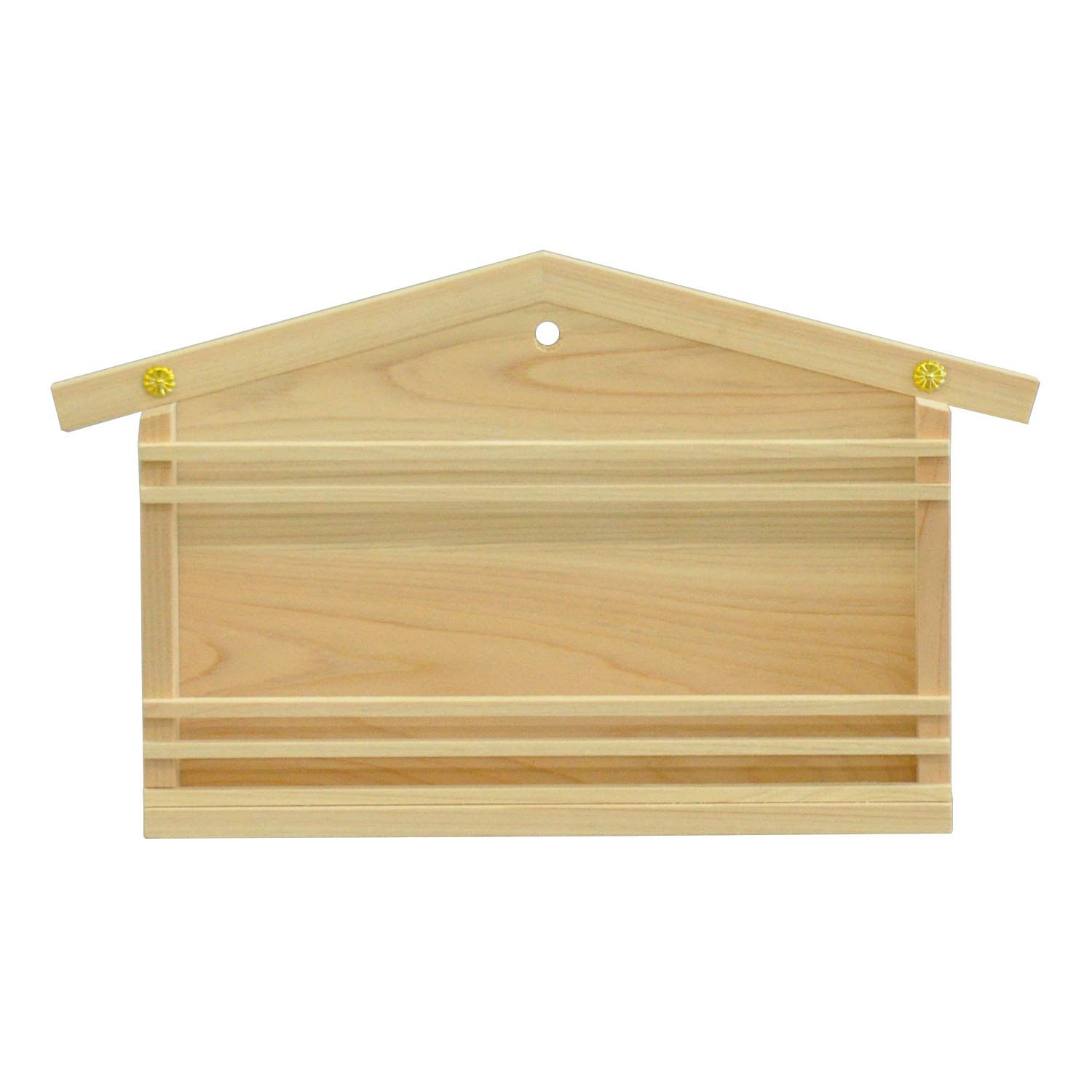 

AITECH Handy Money Holder (Mountain Shape) with Wall Hanging Hook, Made in Japan from Japanese Cypress, Natural, Width 36.5cm, Depth 4cm, Height