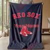 Boston Red Sox Custom Flannel Throw Blanket Print Your Name Text Soft Warm Blanket Holiday Present