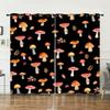 Curtain Mushroom 3D Sunshade Digital Printing Curtain Blackout No Punching Bedroom Living Room