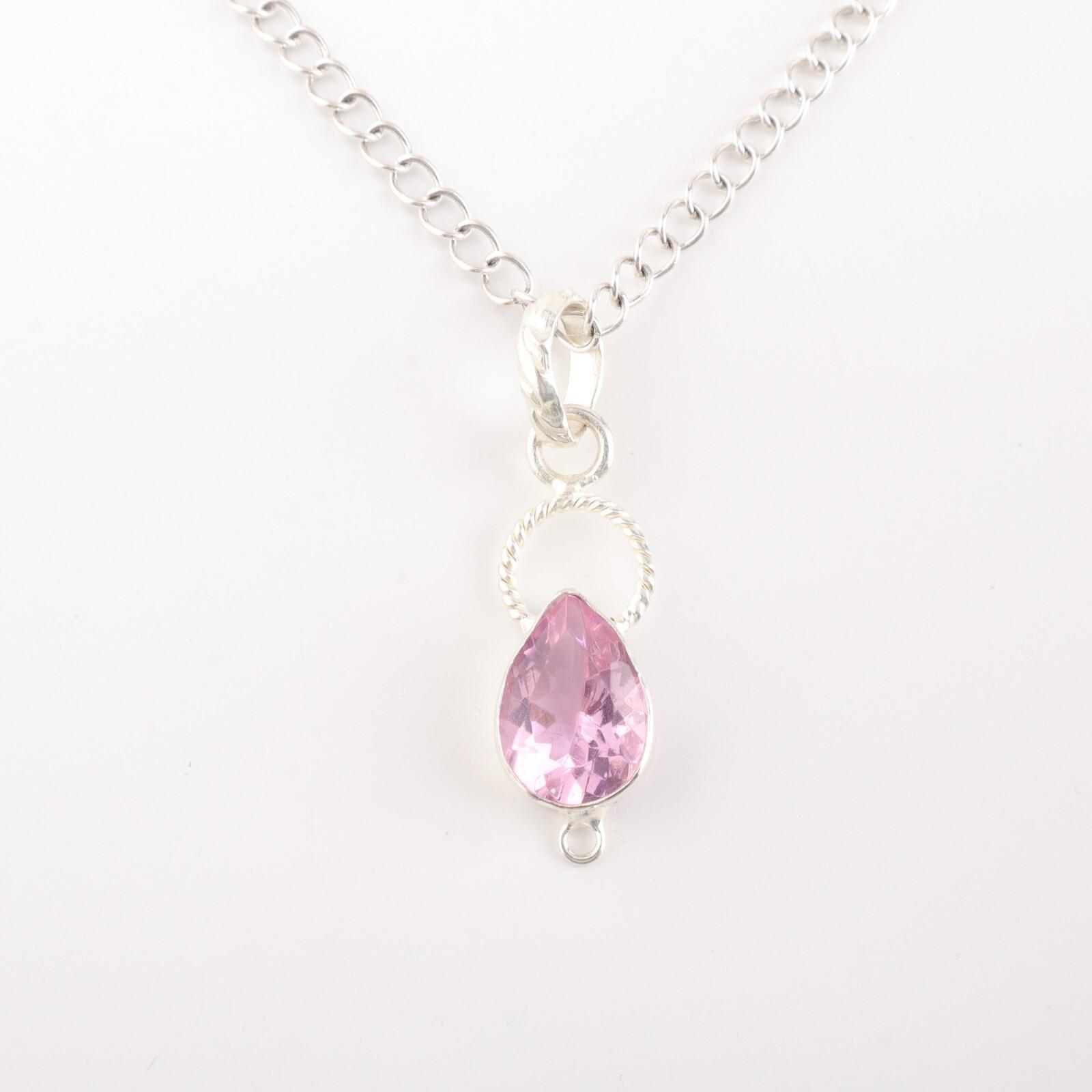 

Morganite Gemstone 925 Sterling Silver Jewelry Handcrafted Boho Pendant 1.40 PP-12-12