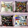 V-Venezuela Feelings Cushion Cover Plush Fabric Soft Double-Sided Printed Sofa Warm Winter Home Gift Pillow Cover