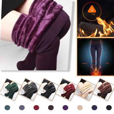 Women Thick Cashmere Wool Leggings Windproof And Cold Lasting Warmth Pants
