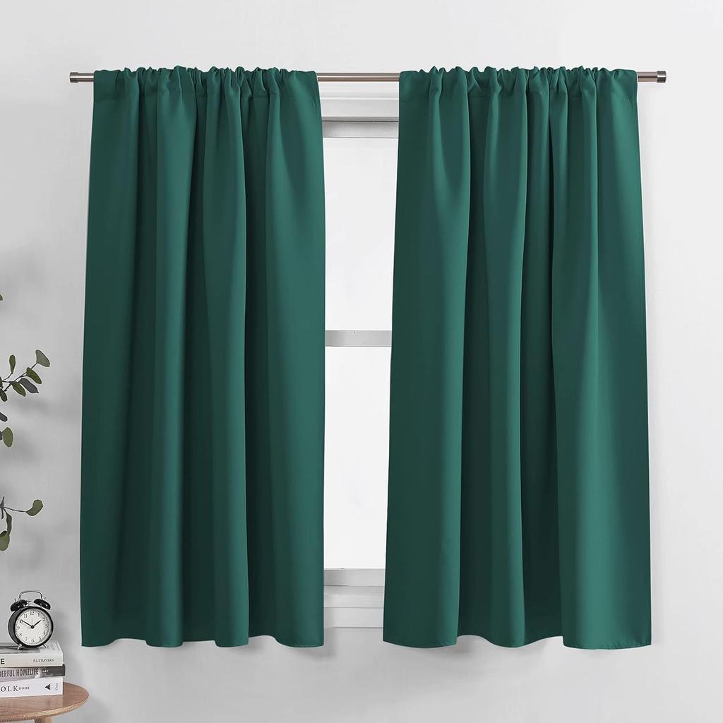 Moderne einfarbige Verdunkelungsvorhänge energiesparend wärmeisoliert raumverdunkelnd für Schlafzimmer Wohnzimmer