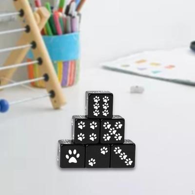6x Zaruri cu șase fețe Accesorii Jocuri de familie Set de zaruri de joc de masă portabil și ușor pentru