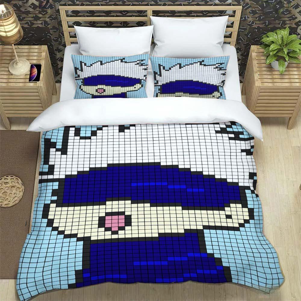 3D Anime Jujutsu Kaisen Satoru Gojo Christmas Gift King Twin Double Child Bedding Collection Microfiber Or Polyester Duvet Cover Collection