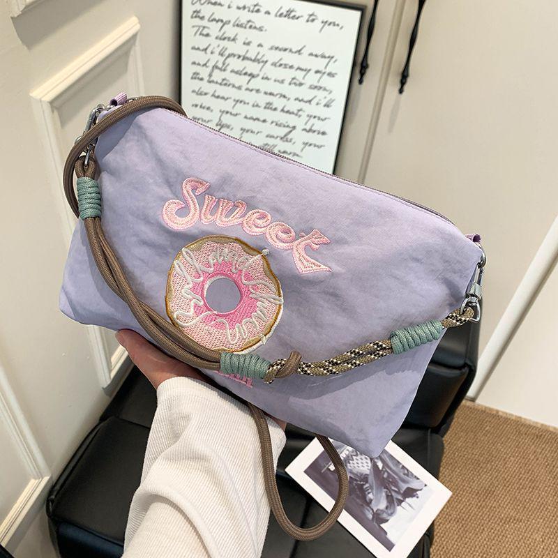 2025 Japanese Embroidery Canvas Crossbody Bag - Gao Yuanyuan Style, Cute Women’s Shoulder Handbag