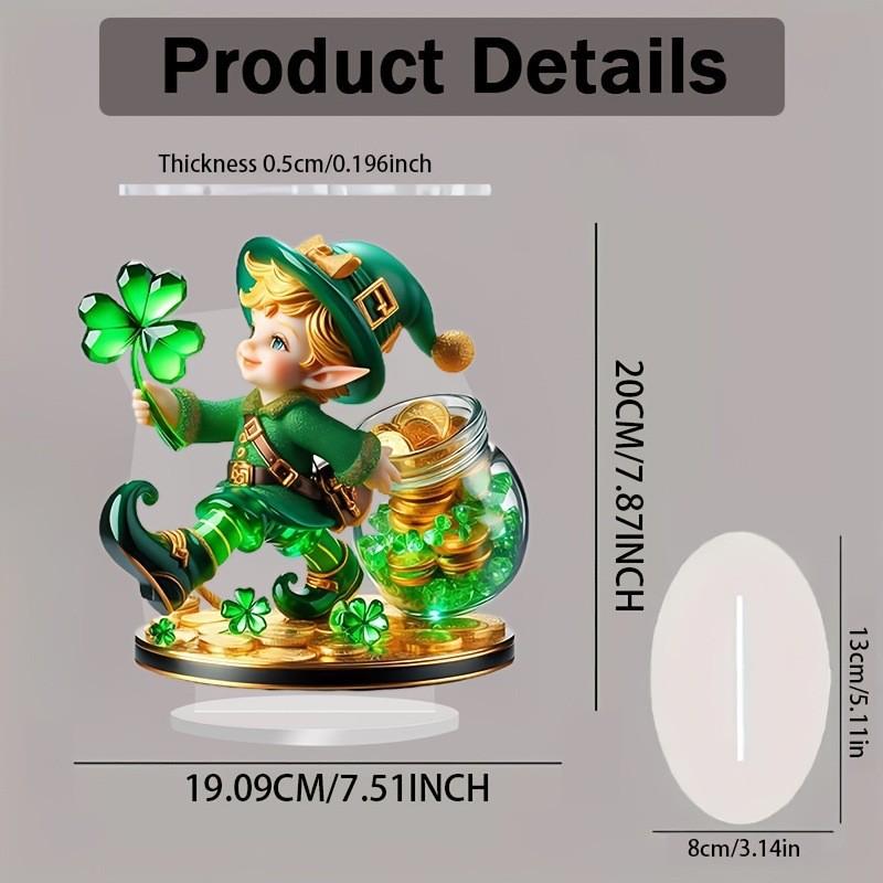 Dwarf Man Clover Dwarf, 1Pc Home Decoration Ornaments, Study Decoration Display, Desktop Ornaments, Festive Atmosphere