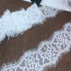 3m X 5cm White Narrow Chantilly Lace, Non-stretch French Eyelash Lace Trim for Sewing, Bra, Underwear, Lingerie, Dress, Garment, Crafting