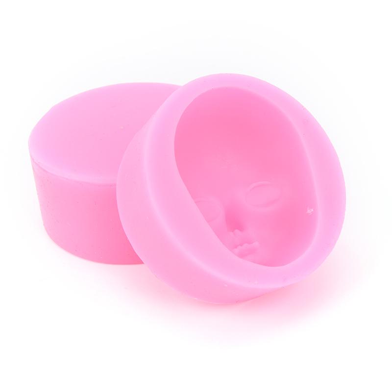 1ks Silikonová forma na dětskou tvář Hlava Pro Fondán Čokoláda Mýdlo Ručně vyráběné mýdlo