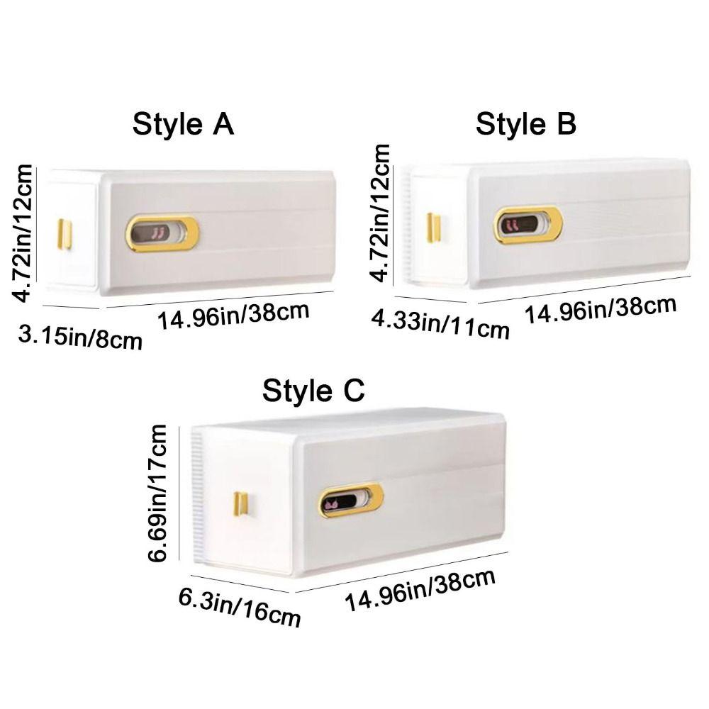 Wall Mounted Panties Socks Box Pull-out Drawer Organizer Durable Underwear Storage Box  Ties